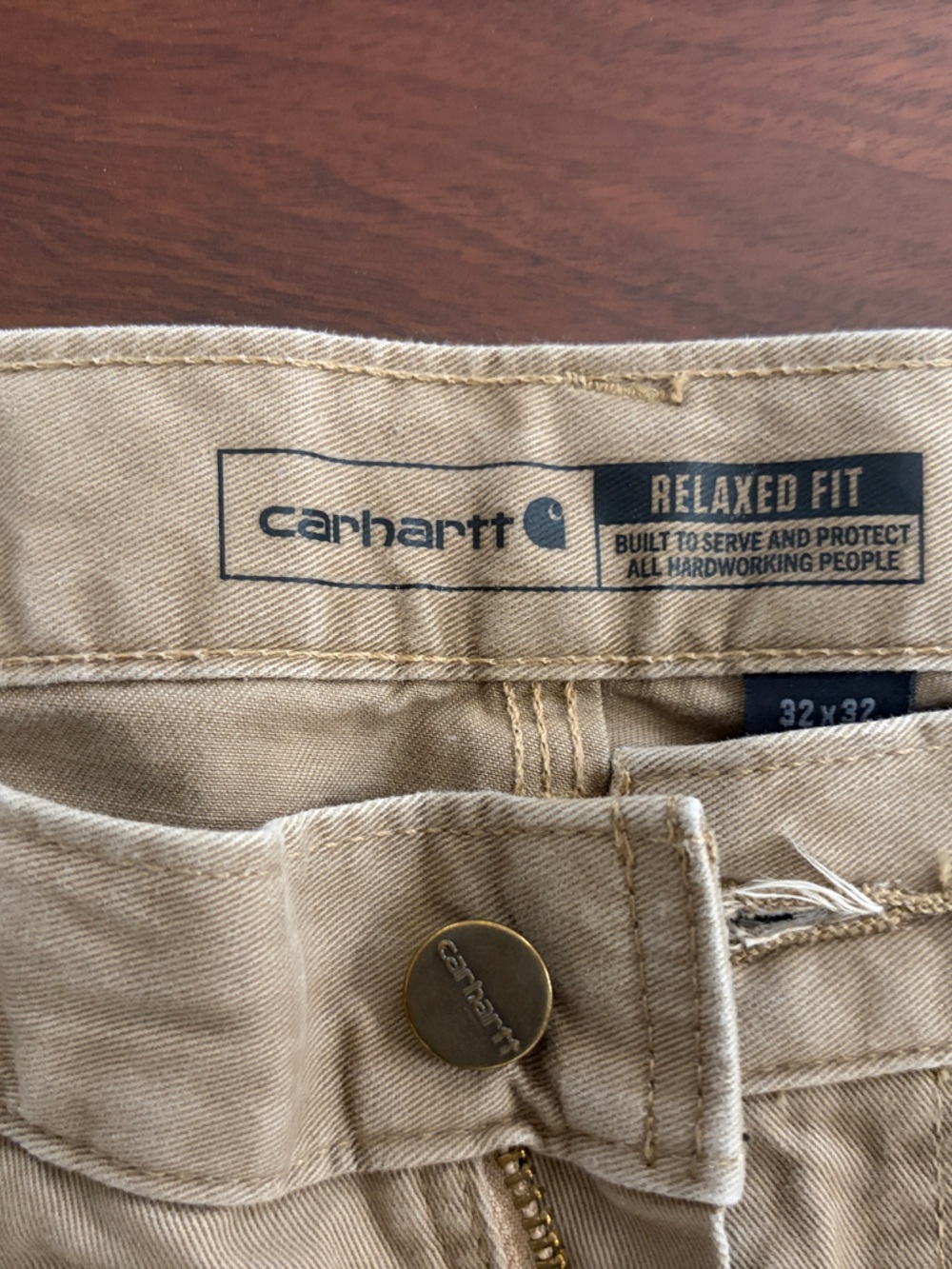 Carhartt Men's Relaxed Fit Chinos in Khaki Tan